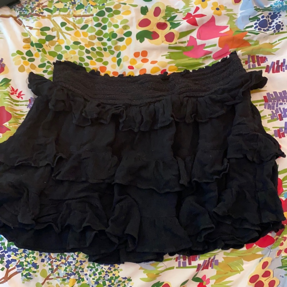 Black ruffles beachy skirt